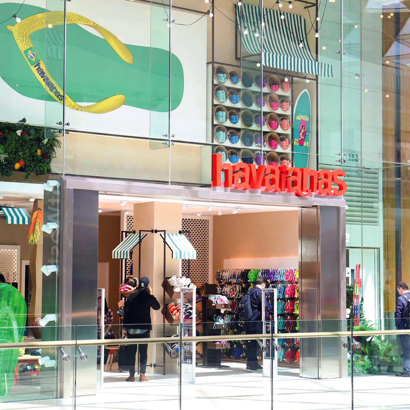 A Havaianas flagship storefront, the retail end of the wholesale orders reps were taking by hand
