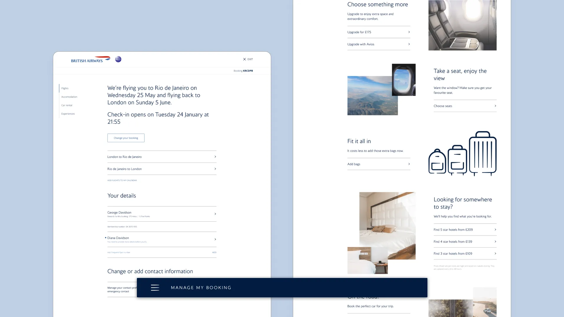 The legacy hub layout, core actions sunk inside full-page marketing modules customers read as adverts